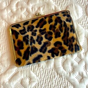 Purse-style leopard print photo album